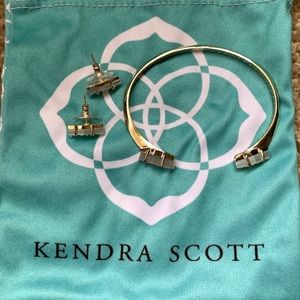 Kendra Scott Iridescent Drusy Cuff & Stud Set